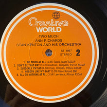 Carica l'immagine nel visualizzatore di Gallery, Ann Richards And Stan Kenton And His Orchestra : Two Much (LP, Album, RE)