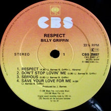 Carica l'immagine nel visualizzatore di Gallery, Billy Griffin : Respect (LP, Album)