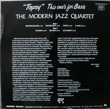 Carica l'immagine nel visualizzatore di Gallery, The Modern Jazz Quartet : "Topsy" This One's For Basie (LP, Album)