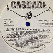 Carica l'immagine nel visualizzatore di Gallery, Various : 20 Great R&B Hits Of The 50's (LP, Comp)