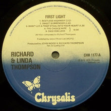 Carica l'immagine nel visualizzatore di Gallery, Richard & Linda Thompson : First Light (LP, Album)