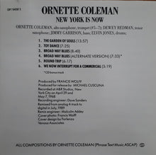 Carica l'immagine nel visualizzatore di Gallery, Ornette Coleman : New York Is Now (CD, Album, RE)