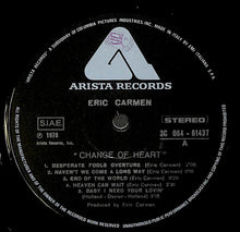 Carica l'immagine nel visualizzatore di Gallery, Eric Carmen : Change Of Heart (LP, Album)