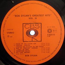 Carica l'immagine nel visualizzatore di Gallery, Bob Dylan : Bob Dylan's Greatest Hits Vol.III (LP, Comp)