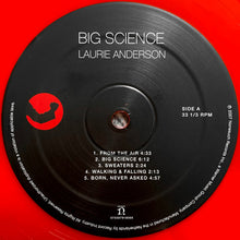 Carica l'immagine nel visualizzatore di Gallery, Laurie Anderson : Big Science (LP, Album, RE, RM, Red)