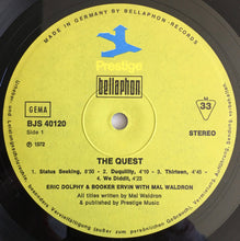 Carica l'immagine nel visualizzatore di Gallery, Eric Dolphy And Booker Ervin With The Mal Waldron Sextet : The Quest (LP, Album, RE)