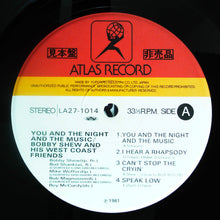 Carica l'immagine nel visualizzatore di Gallery, Bobby Shew & His West Coast Friends : You And The Night And The Music (LP, Album, Promo)