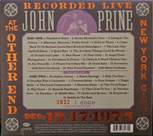 Carica l'immagine nel visualizzatore di Gallery, John Prine : Live At The Other End Dec. 1975 (2xCD, Ltd, Num)