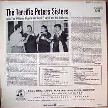 Carica l'immagine nel visualizzatore di Gallery, Peters Sisters Feat Virginia Vee With Geoff Love & His Orchestra With The Williams Singers : The Terrific Peters Sisters (LP, Album, RE)