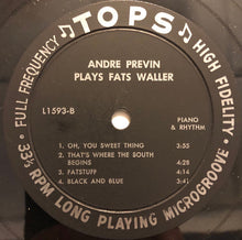 Carica l'immagine nel visualizzatore di Gallery, André Previn : Plays Fats Waller (LP, Album)