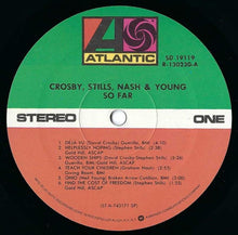 Carica l'immagine nel visualizzatore di Gallery, Crosby, Stills, Nash & Young : So Far (LP, Comp, Club, RE)