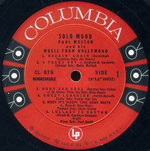 Carica l'immagine nel visualizzatore di Gallery, Paul Weston And His Music From Hollywood : Solo Mood (LP, Album, Mono)
