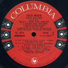 Carica l'immagine nel visualizzatore di Gallery, Paul Weston And His Music From Hollywood : Solo Mood (LP, Album, Mono)