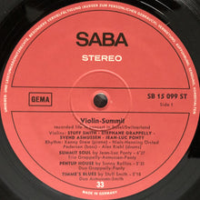 Carica l'immagine nel visualizzatore di Gallery, Stuff Smith / Stéphane Grappelli / Svend Asmussen / Jean-Luc Ponty : Violin-Summit (LP, Album)