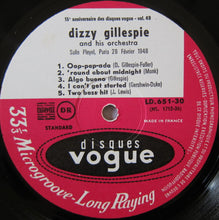 Carica l'immagine nel visualizzatore di Gallery, Dizzy Gillespie : Paris, Salle Pleyel, 28 Février 1948 (LP, Album, Mono)