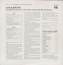 Carica l'immagine nel visualizzatore di Gallery, Lizabeth Scott With Henri René And His Orchestra : Lizabeth (LP, Album, Mono)
