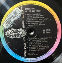 Carica l'immagine nel visualizzatore di Gallery, Frank Sinatra : Sinatra Sings...Of Love And Things (LP, Album, Comp, Mono)