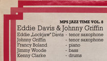 Carica l'immagine nel visualizzatore di Gallery, Eddie "Lockjaw" Davis & Johnny Griffin : Partners In Jazz (LP, Album, RE)