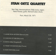 Carica l'immagine nel visualizzatore di Gallery, Stan Getz Quartet : Live (CD)