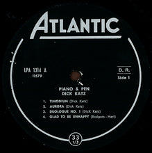 Carica l'immagine nel visualizzatore di Gallery, Dick Katz : Piano & Pen (LP, Album, Mono)