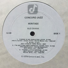 Carica l'immagine nel visualizzatore di Gallery, Bud Shank : Heritage (LP, Album, Whi)