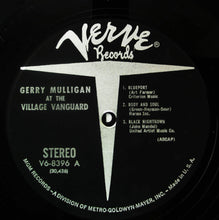 Carica l'immagine nel visualizzatore di Gallery, Gerry Mulligan & The Concert Jazz Band : At The Village Vanguard (LP, Album, Gat)