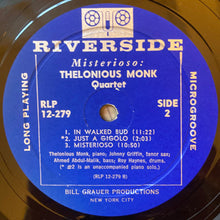 Carica l'immagine nel visualizzatore di Gallery, The Thelonious Monk Quartet : Misterioso (LP, Album, Mono)