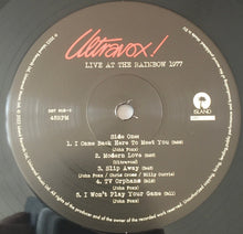 Carica l'immagine nel visualizzatore di Gallery, Ultravox : Live At The Rainbow 1977 (LP, Album, RSD, Mono)