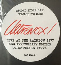 Carica l'immagine nel visualizzatore di Gallery, Ultravox : Live At The Rainbow 1977 (LP, Album, RSD, Mono)
