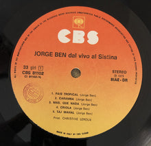 Carica l'immagine nel visualizzatore di Gallery, Jorge Ben : Dal Vivo Al Sistina (LP)