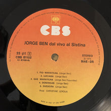 Carica l'immagine nel visualizzatore di Gallery, Jorge Ben : Dal Vivo Al Sistina (LP)