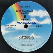 Carica l'immagine nel visualizzatore di Gallery, Zoot Sims : Zoot Sims Plays Four Altos (LP, Album, Mono, RE, Glo)
