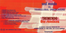 Carica l'immagine nel visualizzatore di Gallery, Soul Mondo Vs. Transglobal Underground : Tremendo (The Remixes) (CD)