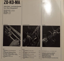 Carica l'immagine nel visualizzatore di Gallery, Attila Zoller, Lee Konitz, Albert Mangelsdorff : Zo Ko Ma (LP, Album, RE, Gat)