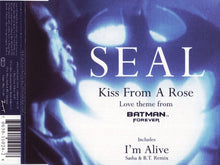 Carica l'immagine nel visualizzatore di Gallery, Seal : Kiss From A Rose (Love Theme From Batman™ Forever) / I'm Alive (Sasha & B.T. Remix) (CD, Single)