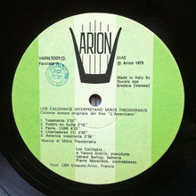 Carica l'immagine nel visualizzatore di Gallery, Los Calchakis Interpretano Mikis Theodorakis : Colonna Sonora Originale Dal Film Di Costa Gavras 'L'Americano' Con Yves Montand (LP, Album)