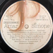 Carica l'immagine nel visualizzatore di Gallery, Simone (3) : Amar (LP, Album)