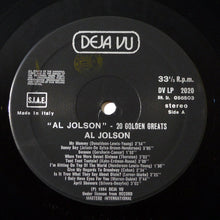 Carica l'immagine nel visualizzatore di Gallery, Al Jolson : The Al Jolson Collection - 20 Golden Greats (LP, Comp)