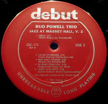 Carica l'immagine nel visualizzatore di Gallery, The Bud Powell Trio : Jazz At Massey Hall Volume Two (LP, Album, RE)