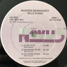 Carica l'immagine nel visualizzatore di Gallery, Warren Bernhardt : Solo Piano (LP, Album)