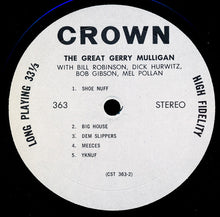 Carica l'immagine nel visualizzatore di Gallery, Gerry Mulligan : The Great Gerry Mulligan (LP, Album)