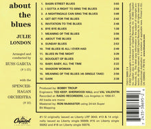 Carica l'immagine nel visualizzatore di Gallery, Julie London : About The Blues (CD, Album, Mono, RE)