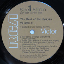 Carica l'immagine nel visualizzatore di Gallery, Jim Reeves : The Best Of Jim Reeves Volume III (LP, Comp, Ind)