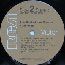 Carica l'immagine nel visualizzatore di Gallery, Jim Reeves : The Best Of Jim Reeves Volume III (LP, Comp, Ind)