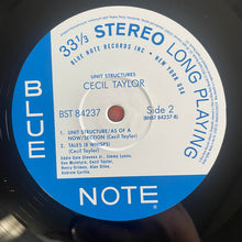 Carica l'immagine nel visualizzatore di Gallery, Cecil Taylor : Unit Structures (LP, Album, RE, 180)