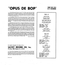Carica l'immagine nel visualizzatore di Gallery, Stan Getz, Sonny Stitt, Fats Navarro, Bud Powell, Hank Jones, Max Roach : Opus De Bop (LP, Comp, Mono, RE, Oxb)