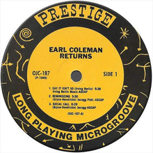 Carica l'immagine nel visualizzatore di Gallery, Earl Coleman : Returns (LP, Album, RE)