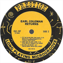 Carica l'immagine nel visualizzatore di Gallery, Earl Coleman : Returns (LP, Album, RE)