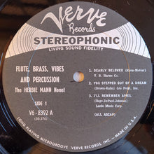Carica l'immagine nel visualizzatore di Gallery, The Herbie Mann Nonet : Flute, Brass, Vibes And Percussion (LP, Pit)