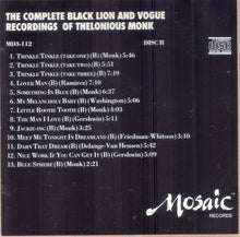 Carica l'immagine nel visualizzatore di Gallery, Thelonious Monk : The Complete Black Lion And Vogue Recordings Of Thelonious Monk (3xCD, Album, RE + Box, Comp, Ltd, Num)